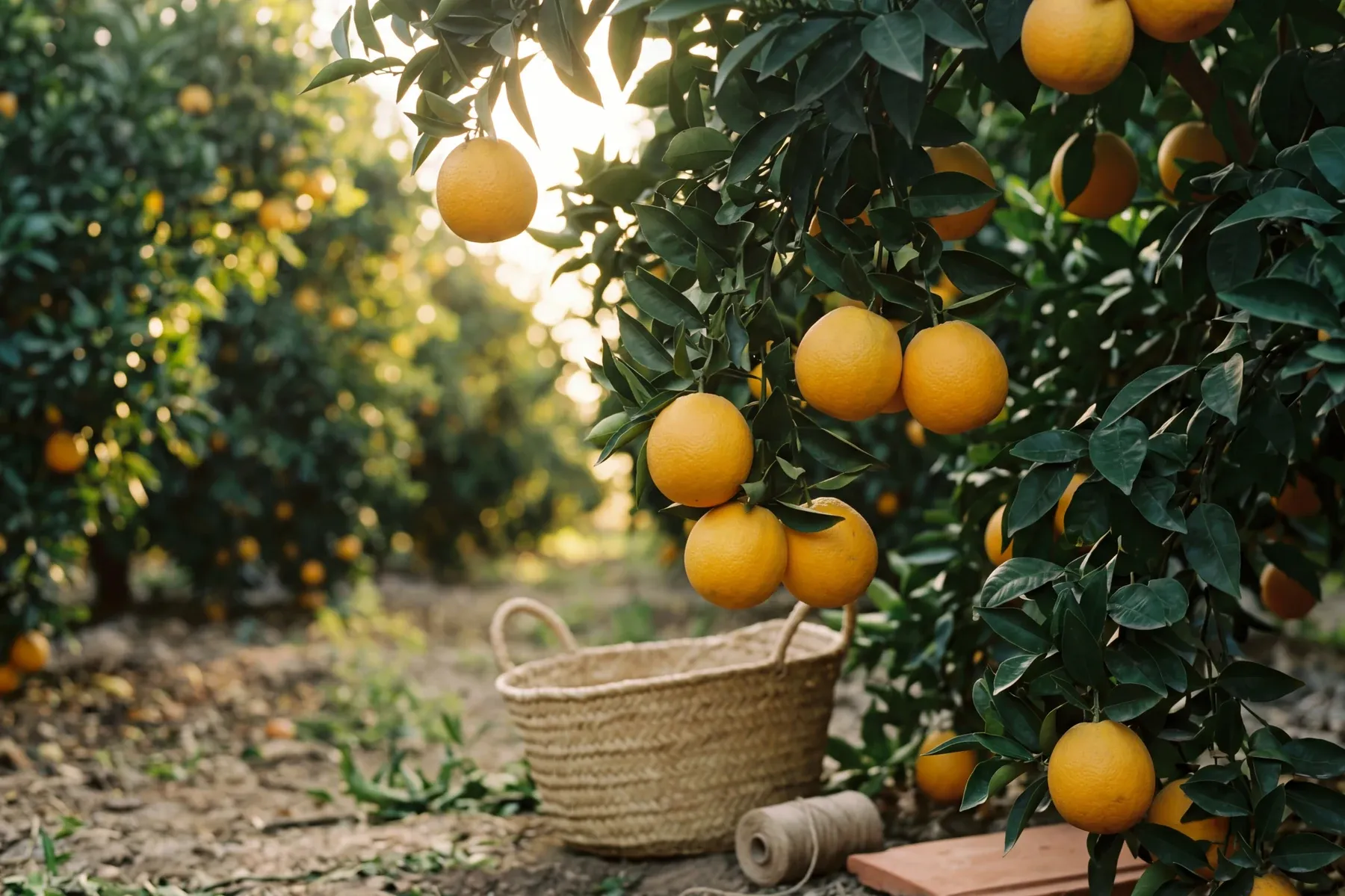 Egyptian fresh produce harvest — citrus orchards in the Nile Delta