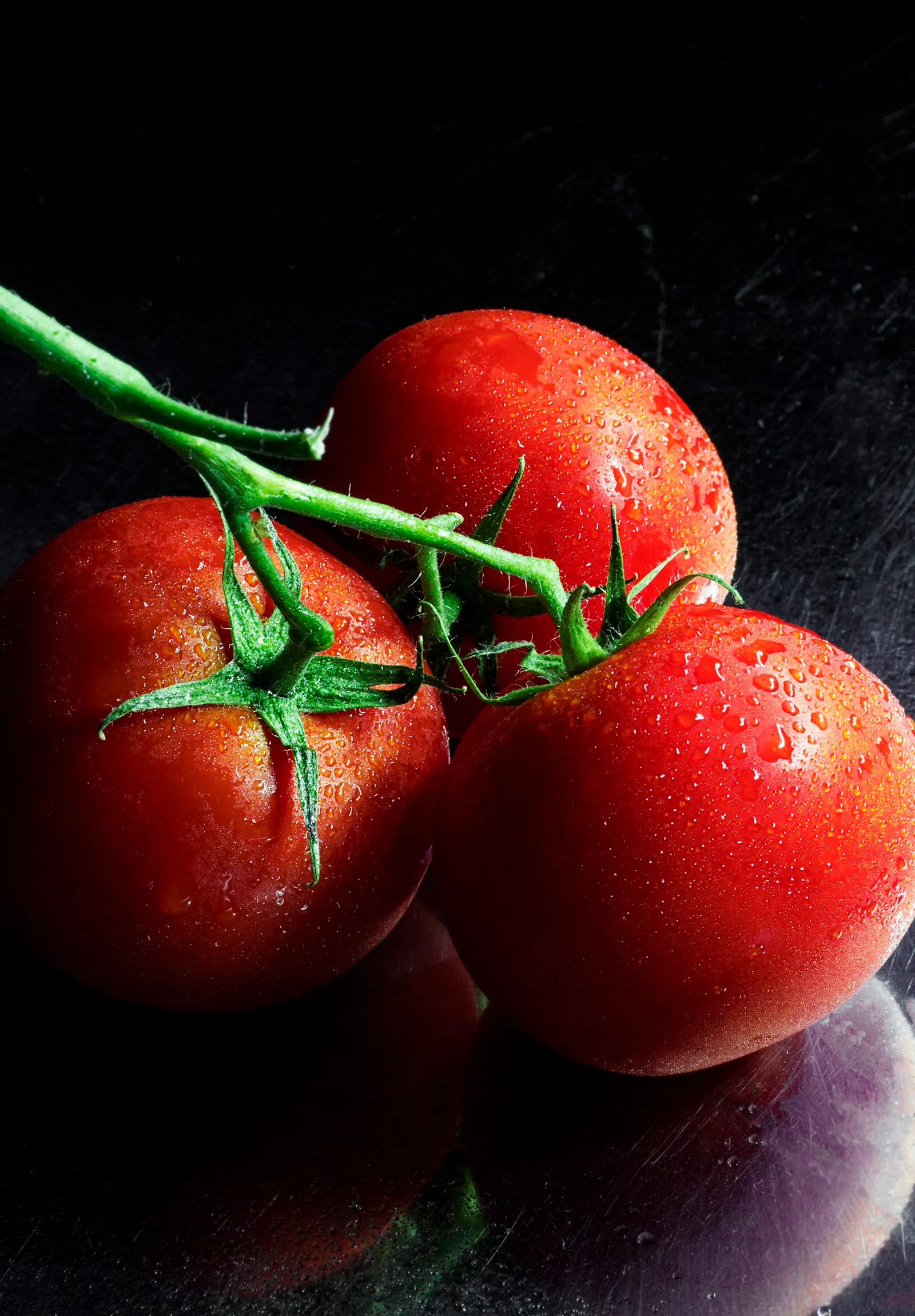 Egyptian Roma tomatoes, vine-ripened